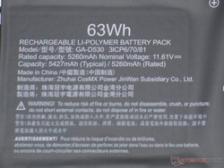 63 Wh batterij in de Gigabyte Aero 14 OLED