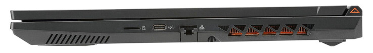 Rechts: MicroSD-kaartlezer, USB 3.2 Gen 2 (USB-C), Gigabit Ethernet
