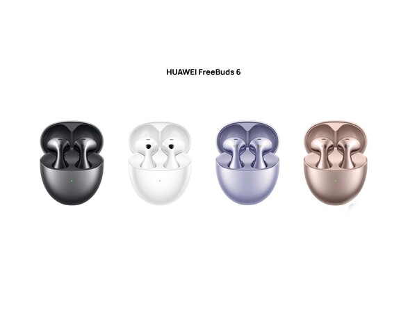 De Huawei FreeBuds 6 is verkrijgbaar in vier kleuren. (Afbeeldingsbron: Huawei)