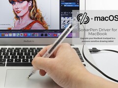 Het SonarPen-stuurprogramma verandert het touchpad van een MacBook in een tekentablet dat werkt met een SonarPen-stylus. (Afbeeldingsbron: SonarPen)