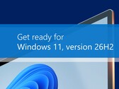 Officiële promotiebanner van Microsoft waarin de aanstaande Windows 11-versie 26H2 wordt aangekondigd.