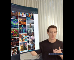 Meta CEO Mark Zuckerberg praat over Apple Vision Pro, opgenomen met het mixed reality passthrough systeem van de Quest 3 (afbeelding: @zuck / Instagram)