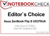 Editor's Choice Award in oktober 2017: ZenBook Flip S UX370UA