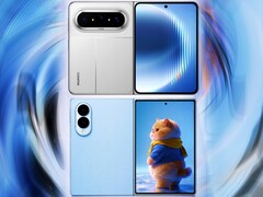 Samsung Galaxy Z Fold 8 Wide renders naast de Huawei Pura X Max.