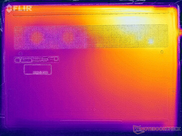 Stresstest oppervlaktetemperaturen (onderkant)