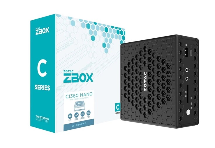 De ventilatorloze Zotac Zbox CI360 nano heeft een volume van slechts 0,9 liter. (Afbeeldingsbron: Zotac)