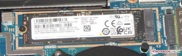 Een NVMe SSD dient als systeemschijf.