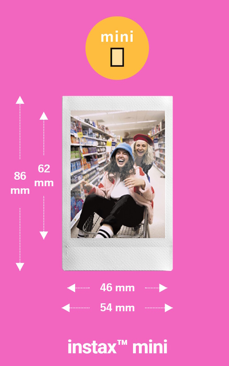 De Instax mini 41 gebruikt het Instax Mini instant filmformaat. (Afbeeldingsbron: Fujifilm)