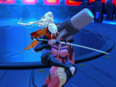 Furi heeft een unieke kunststijl, maar bovenal heeft het spel veel lof gekregen voor de synth-achtige soundtrack. (Afbeeldingsbron: Steam)