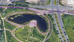 GNSS-testreis: route rond een meer