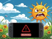 Nintendo Switch 2 getoond in heet buitenweer (Afbeelding bron: Nintendo of America met bewerkingen)