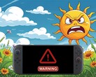 Nintendo Switch 2 getoond in heet buitenweer (Afbeelding bron: Nintendo of America met bewerkingen)