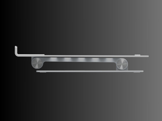 Razer verstelbare laptopstandaard ingeklapt (Afbeelding bron: Razer PR)