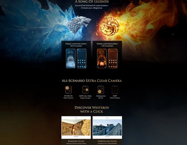 De Realme 15 Pro Game of Thrones Edition wordt geleverd met aangepaste thema's en camera's geïnspireerd door Game of Thrones. (Afbeeldingsbron: Realme)