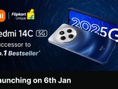 De Redmi 14C 5G debuteert in India op 6 januari 2025 (Afb. bron: Flipkart via Xiaomi) 