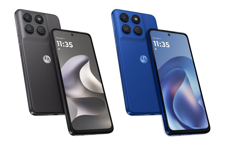 De Moto G37 Power in twee van de vier lanceringskleuren.