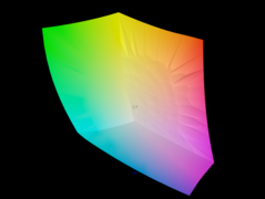 De sRGB-kleurruimte wordt gedekt voor 100 procent