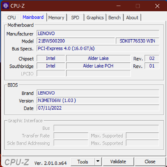 CPU-Z moederbord