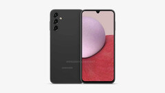 Een &quot;2023 Galaxy A&quot; render. (Bron: OnLeaks x GizNext)