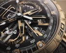 De Roger Dubuis Excalibur Spider Flyback chronograaf (afbeelding) heeft een roségouden kroon met een gelakte ring die het hele kleurenschema volgt. (Foto's bron: Roger Dubuis)