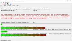 LatancyMon toont hoge latencies in de RedmiBook Pro 15