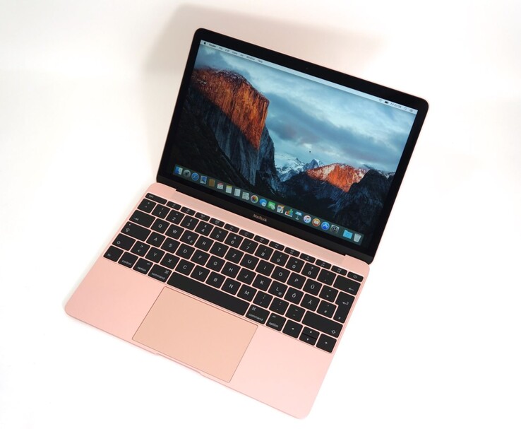 Apple 12-inch MacBook getoond in roségouden kleur (Afbeelding bron: Notebookcheck)