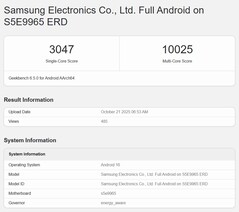 Bijgewerkte Geekbench-scores voor Exynos 2600 (Bron: Geekbench)