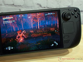 Valve's Steam Deck handheld met OLED-scherm. (Afbeeldingsbron: Notebookcheck)