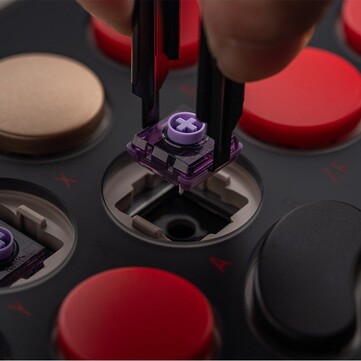 De 8BitDo upgradekit voor Arcade-controller wordt geleverd met 16 Kailh Purple Glede lineaire schakelaars