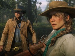 Een afbeelding uit Red Dead Redemption 2 van Arthur Morgan en Sadie Adler. (Afbeeldingsbron: Rockstar Games)