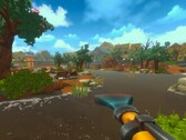 In Fresh Start Cleaning Simulator gebruiken spelers een apparaat dat een hogedrukreiniger en een stofzuiger combineert om de natuur van allerlei afval te ontdoen.