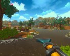 In Fresh Start Cleaning Simulator gebruiken spelers een apparaat dat een hogedrukreiniger en een stofzuiger combineert om de natuur van allerlei afval te ontdoen.