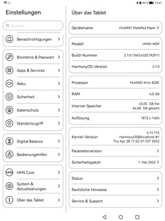 Huawei MatePad Paper software