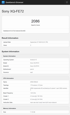 (Afbeeldingsbron: Geekbench)