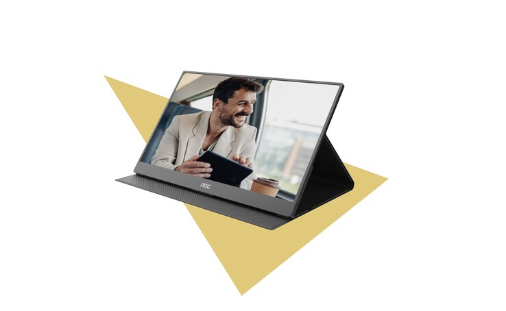 De draagbare monitor van AOC weegt slechts 2,43 kilo.