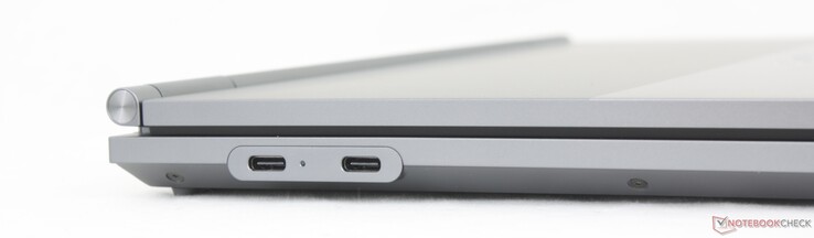 Links: USB-C Thunderbolt 4 met DisplayPort 2.1 + Power Delivery, 3,5 mm headset