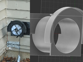 Afgebeeld - een IRL-afbeelding van de eenrichtingsuitsluiting (links), en een ontwerprender van dezelfde (rechts). (Afbeeldingsbron: u/Chronus88 via r/3Dprinting)