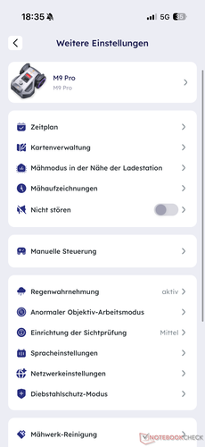 Menu ‘Instellingen’