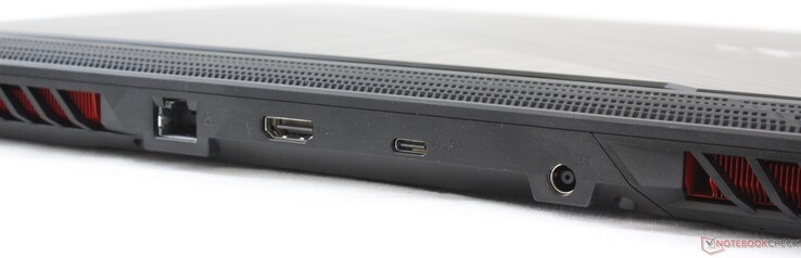 Achterkant: Gigabit RJ-45, HDMI 2.0b, USB 3.2 Gen. 2 Type-C met DisplayPort, stroomadapter