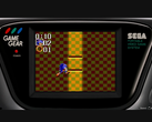 Een screengrab van Sonic Chaos spelend in Yakuza Kiwami 3's in-game Sega Game Gear emulator