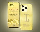 De Trump T1 Phone werd geadverteerd met deze afbeelding, maar het daadwerkelijke product kan er heel anders uitzien.