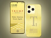 De Trump T1 Phone werd geadverteerd met deze afbeelding, maar het daadwerkelijke product kan er heel anders uitzien.