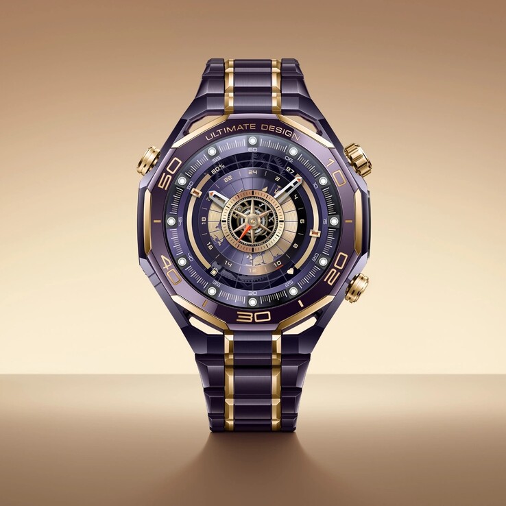 De Huawei Watch Ultimate Design Royal Gold Edition smartwatch. (Afbeeldingsbron: Huawei)