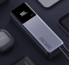 Xiaomi's nieuwste 10.000 mAh powerbank met kleurenscherm ligt nu in de digitale schappen van JD.com. (Afbeeldingsbron: ITHome)