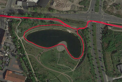 GPS test: Samsung Galaxy Tab A 8.0 - Cycling around a lake