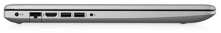 Linkerkant: Gigabit Ethernet, HDMI, 2x USB 3.2 Gen 1 (Type-A), audiopoort