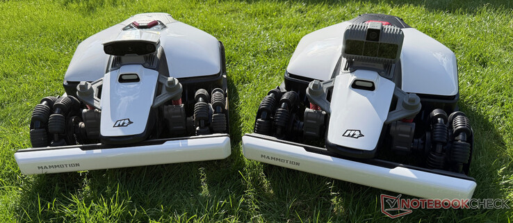 Mammotion Luba Mini AWD 800 (links) en Luba Mini AWD LiDAR 1500 (rechts) in vergelijking