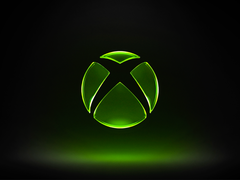 Het Xbox-logo tegen een donkere achtergrond