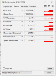 GPU-Z sensors