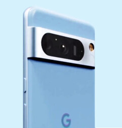 De Pixel 8 Pro in zijn vermeende blauwe kleurstelling. (Afbeeldingsbron: @EZ8622647227573 - bewerkt)
